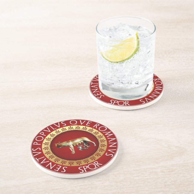 Posavasos De Arenisca Lobo de Capitolina (Lado)
