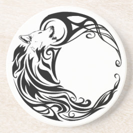 Posavasos De Arenisca Lobo tribal