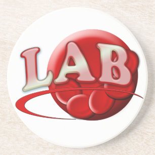 POSAVASOS DE ARENISCA LOGO LABORATORIO RBC CÉLULAS SANGUÍNEAS ROJAS