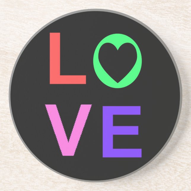 Posavasos De Arenisca Love Coaster (Frente)