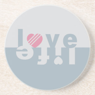 Posavasos De Arenisca LOVE LIFE coaster