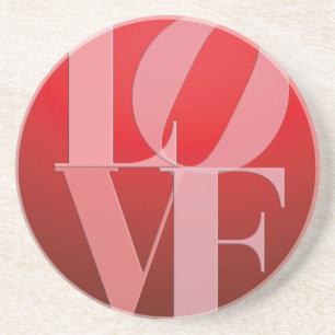 Posavasos De Arenisca Love Romance Red Pink