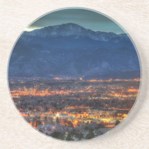 Posavasos De Arenisca Luces de Colorado Springs