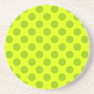 Posavasos De Arenisca Lunares verdes chartreuse