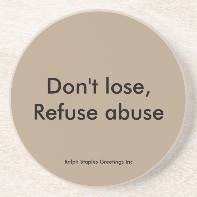 Posavasos De Arenisca maltrato (Frente)