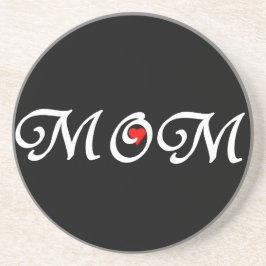 Posavasos De Arenisca Mamá con el corazón rojo