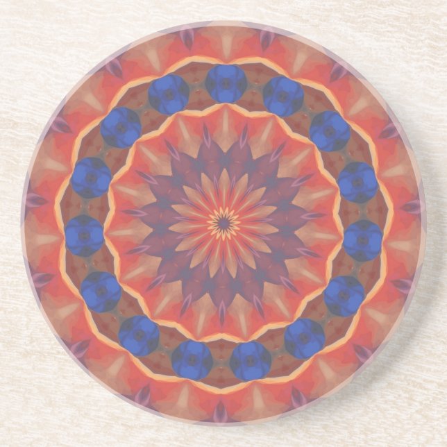 Posavasos De Arenisca Mandala de Diversidades Infinitas (Frente)