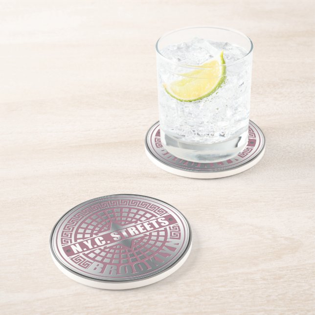 Posavasos De Arenisca Manhole Covers Brooklyn (Lado)