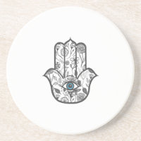 Mano floral dibujada mano simple de Hamsa