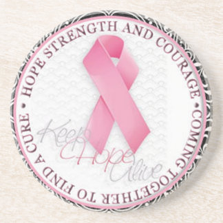 Posavasos De Arenisca mantener viva la esperanza lazo rosa cáncer de mam