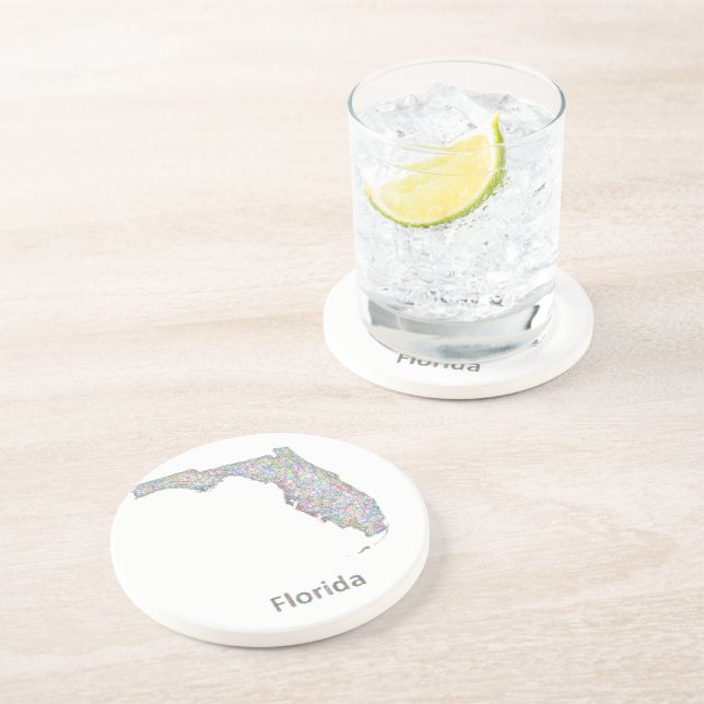 Posavasos De Arenisca Mapa de la Florida (Lado)