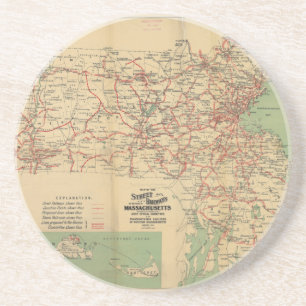 Posavasos De Arenisca Mapa de los ferrocarriles de calle de