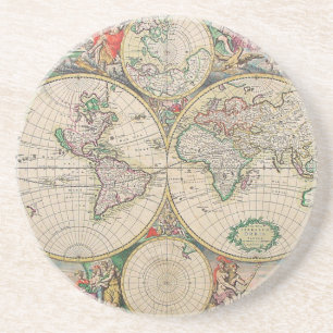 Posavasos De Arenisca Mapa del Mundo Antiguo