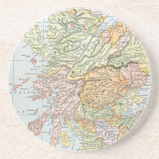 POSAVASOS DE ARENISCA MAPA: ESCOCIA (Frente)