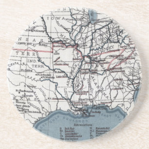 POSAVASOS DE ARENISCA MAPA: GUERRA CIVIL, 1861