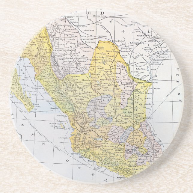 POSAVASOS DE ARENISCA MAPA: MÉXICO (Frente)