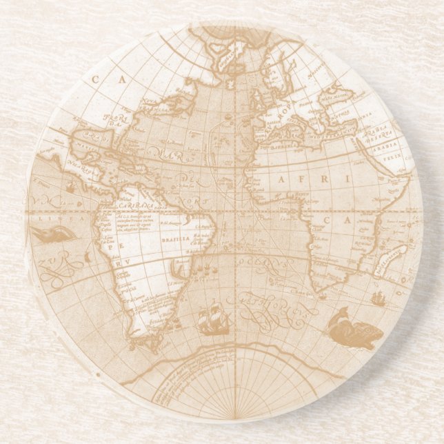 Posavasos De Arenisca Mapa mundial (Frente)
