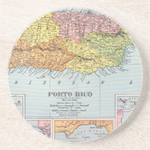 POSAVASOS DE ARENISCA MAPA: PUERTO RICO, 1900