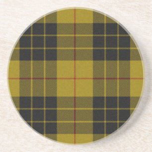 Posavasos De Arenisca Maquillaje tartán amarillo chapa