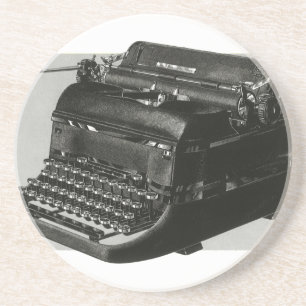Posavasos De Arenisca Máquina de escribir manual de oficina antigua, neg
