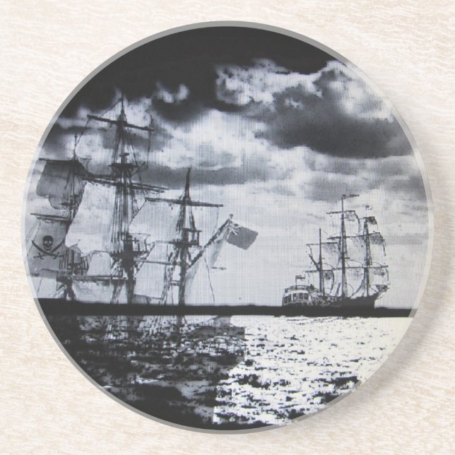 Posavasos De Arenisca Mares oscuros (Frente)