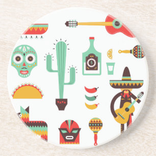 Posavasos De Arenisca mariachi mexicana