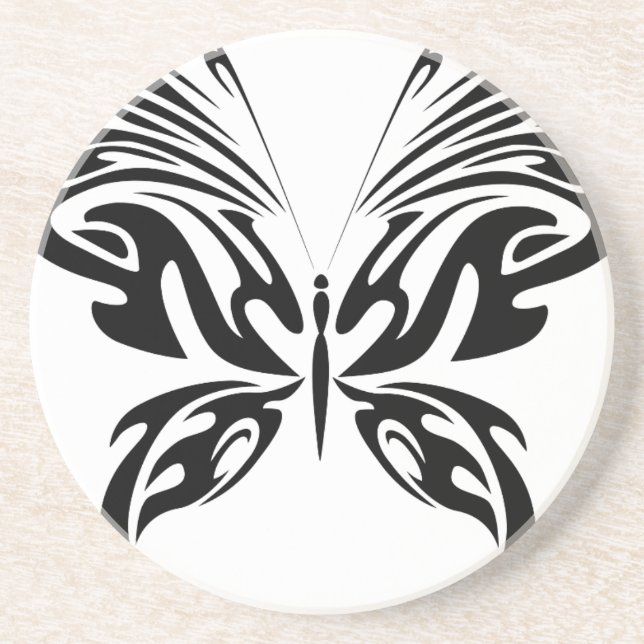 Posavasos De Arenisca Mariposa abstracta (Frente)