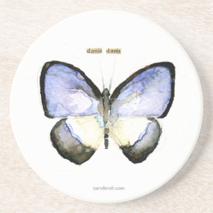 Posavasos De Arenisca Mariposa: Azul Verde-Congregado