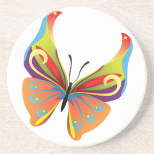 Posavasos De Arenisca Mariposa pintada