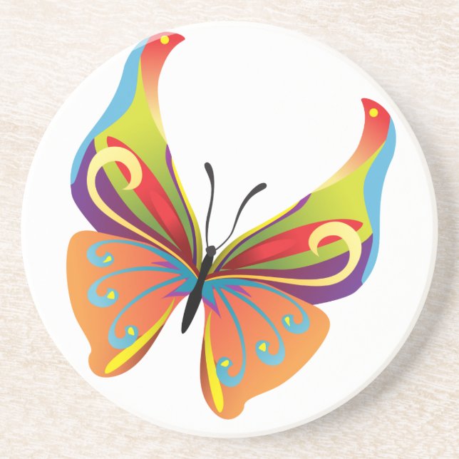 Posavasos De Arenisca Mariposa pintada (Frente)