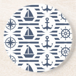 Posavasos De Arenisca Marítimo en modelo azul
