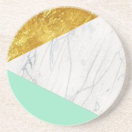Posavasos De Arenisca Mármol del trullo del oro blanco