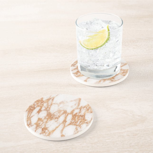 Posavasos De Arenisca mármol dorado rosa (Lado)