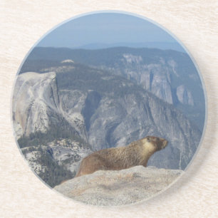 Posavasos De Arenisca Marmot sobrepasando media doma de las nubes - Yo