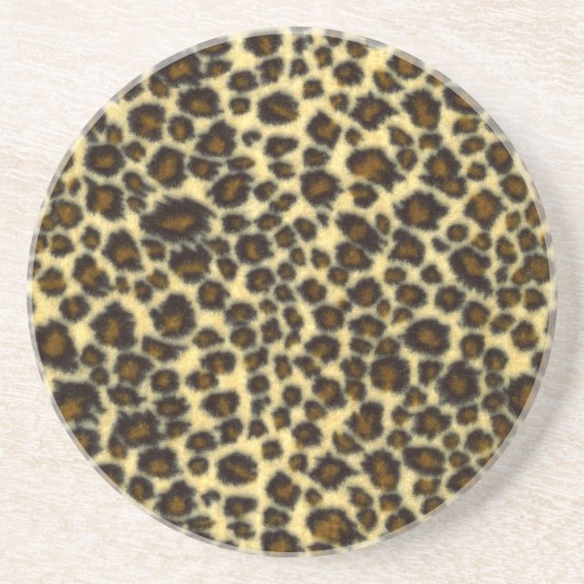 Posavasos De Arenisca Máscaras de impresión Leopardo (Frente)