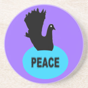 Posavasos De Arenisca Máster de palo para palos de paz negros y azules
