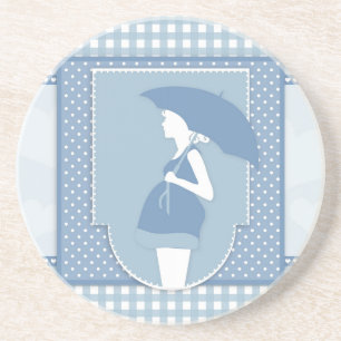 Posavasos De Arenisca maternidad azul