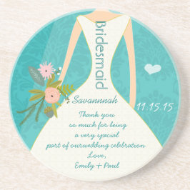 Posavasos De Arenisca Matrimonio de Damasco de Chartreuse Turquesa Moder