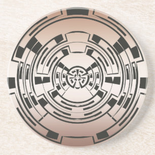Posavasos De Arenisca Maze circular