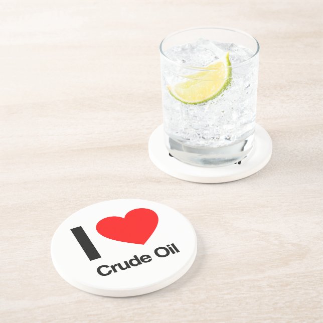 Posavasos De Arenisca me encanta el petróleo crudo (Lado)