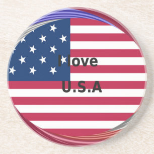 POSAVASOS DE ARENISCA ME ENCANTA ESTADOS UNIDOS