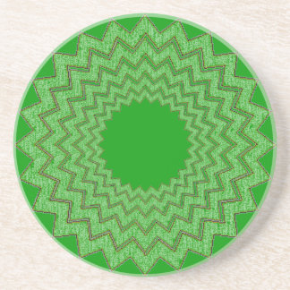 Posavasos De Arenisca Medallón de la montaña rusa - Zigzag