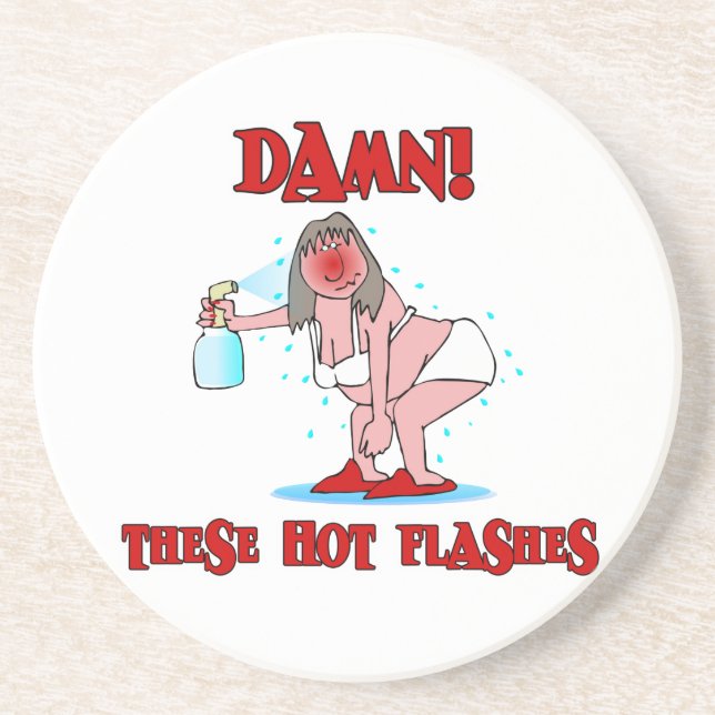 Posavasos De Arenisca Menopausia divertida (Frente)