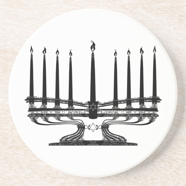 Posavasos De Arenisca Menorah I (Frente)