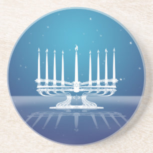 Posavasos De Arenisca Menorah iluminado II