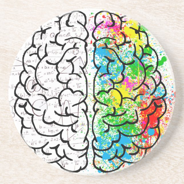 Posavasos De Arenisca mente mental psicología ideas corazones (Frente)