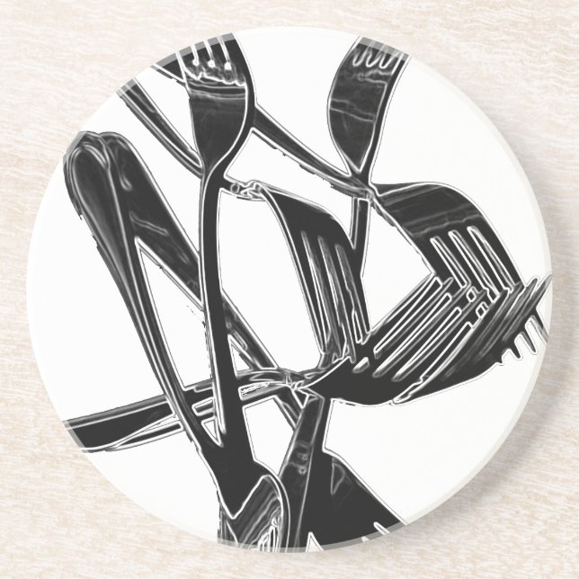 Posavasos De Arenisca Metálico (Frente)