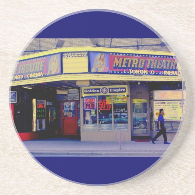 Posavasos De Arenisca Metro retro (Frente)