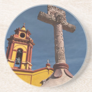 Posavasos De Arenisca México, Bernal. Vista de Iglesia de San Sebastian