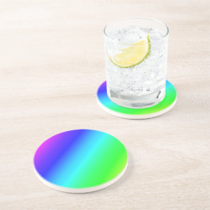 Posavasos De Arenisca Mezcla diagonal azul verde arcoiris colorida